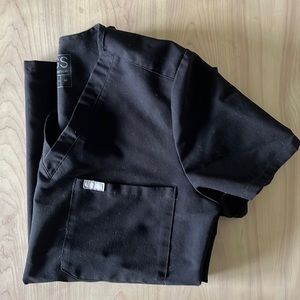 Women’s Figs Catarina One Pocket Scrub Top Medium Black